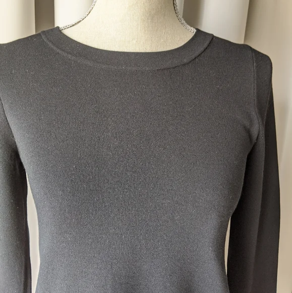 Ann Taylor Long Sleeve Crew Neck Sweater Black XS - Picture 2 of 7